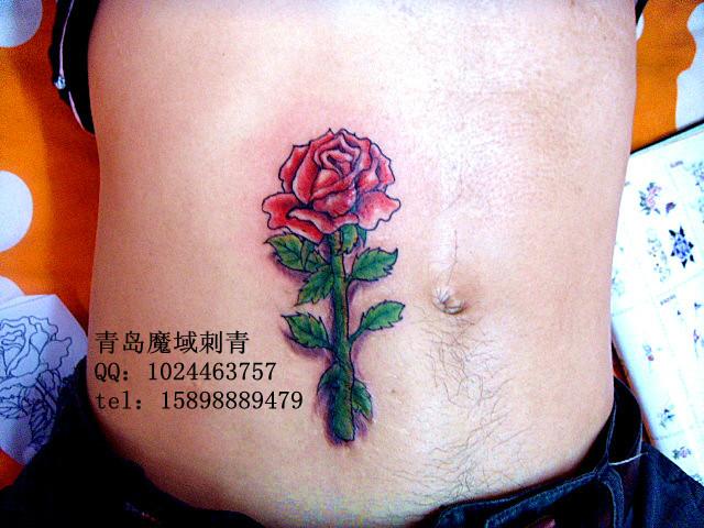 供应玫瑰纹身疤痕遮盖青岛纹身