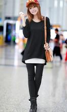 供应爱创赢2013秋装新款韩版女装长袖T恤宽松蝙蝠衫图片