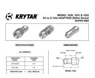 供应Krytar同轴适配器1030/同轴适配器