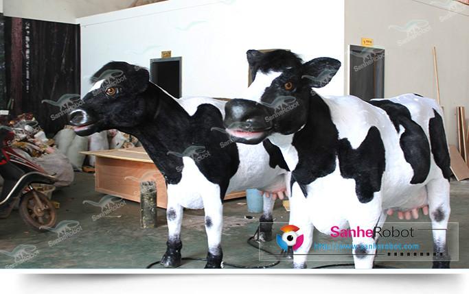 供应玻钢奶牛 各种仿真动物模型 机电恐龙图片