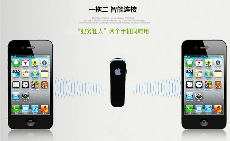 正品iphone4S 苹果5 蓝牙耳机 三星 HTC小米 通用 立体图片