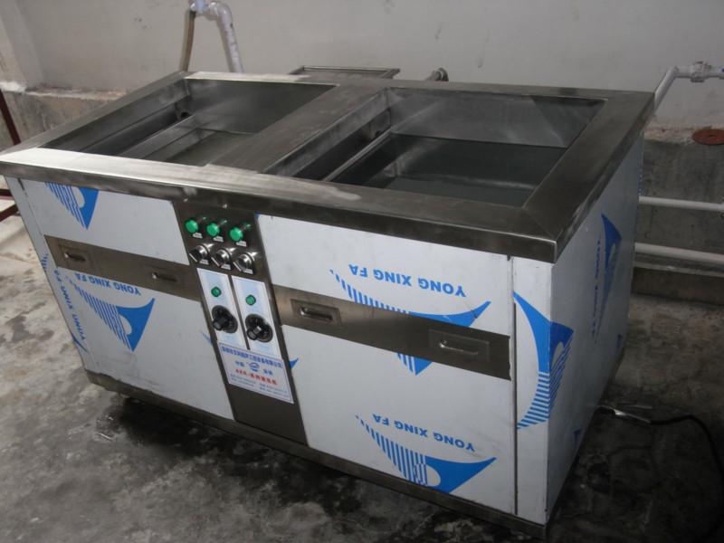 供应苏州铸铝零件两槽手动超声波清洗机，苏州超声波销售