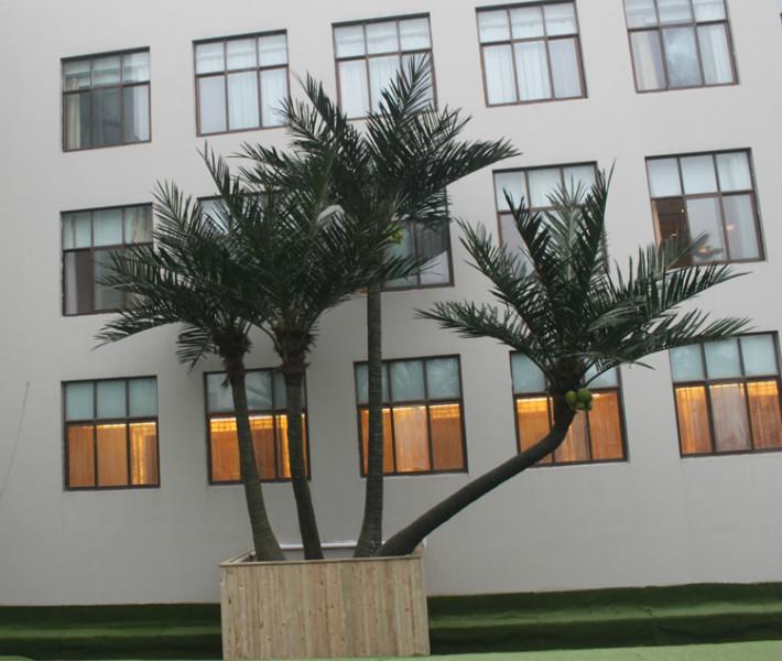 供应室外专用椰子树棕榈树厂家定做酒店娱乐场所宾馆风景树人造假树假花