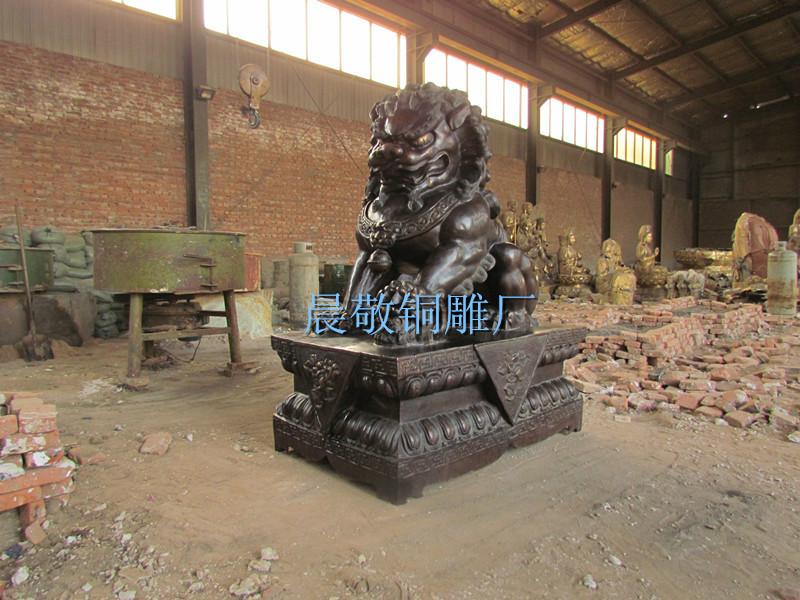 供应铜狮子雕塑/唐县晨敬铜雕厂/狮子价格/狮子报价图片