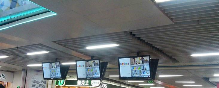 供应超市广告液晶双屏电视机悬吊架天花板显示屏吊架离子液晶显示屏悬挂架