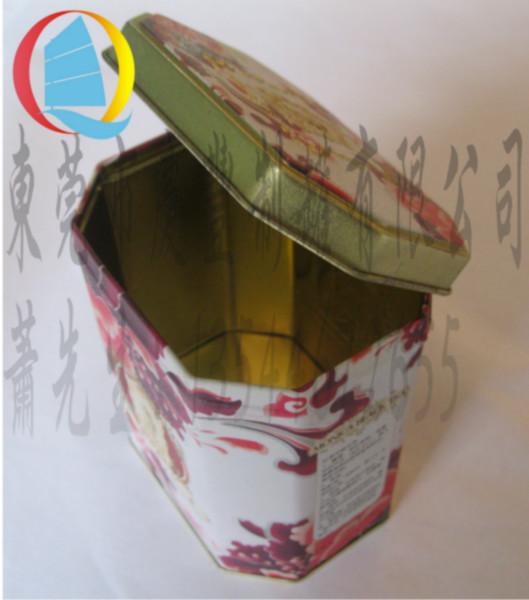 公版马口铁茶叶罐,八角形茶叶包装罐,铁制青茶包装罐图片