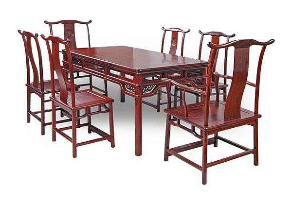 精品小叶紫檀餐桌 红木餐桌餐椅
