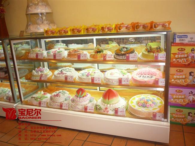广州中岛面包柜固原蛋糕保鲜柜价格直角蛋糕柜