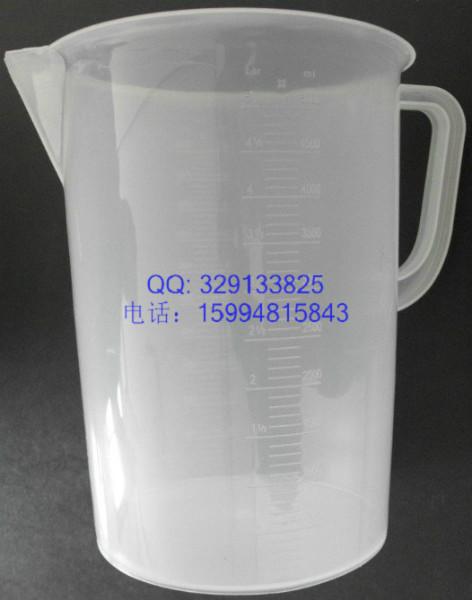 供应塑料量杯5000ml刻度量杯耐酸碱量杯PP材质/高透明度量杯