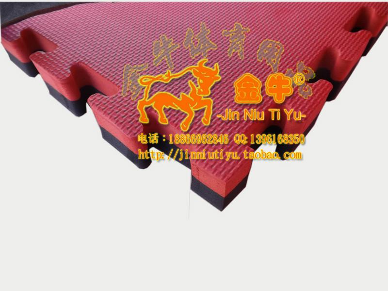 厂家供应专业防滑T型纹红黑跆拳道地垫舞蹈垫子1001002.5c