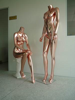 供应广东女服装展示模特道具/高大市场模特/电镀加工玻璃钢模特图片